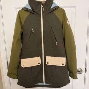 Burton Olive and Cream Snow Jacket